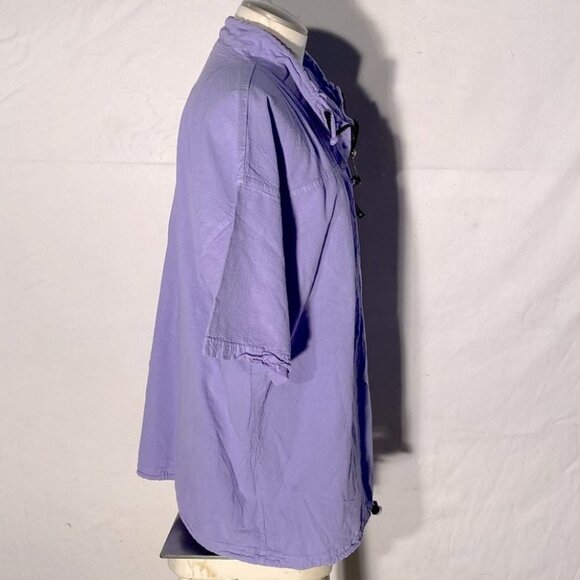 Vintage Honey-Komb EzzeWear Purple 1/4 Zip Top S - Picture 12 of 15
